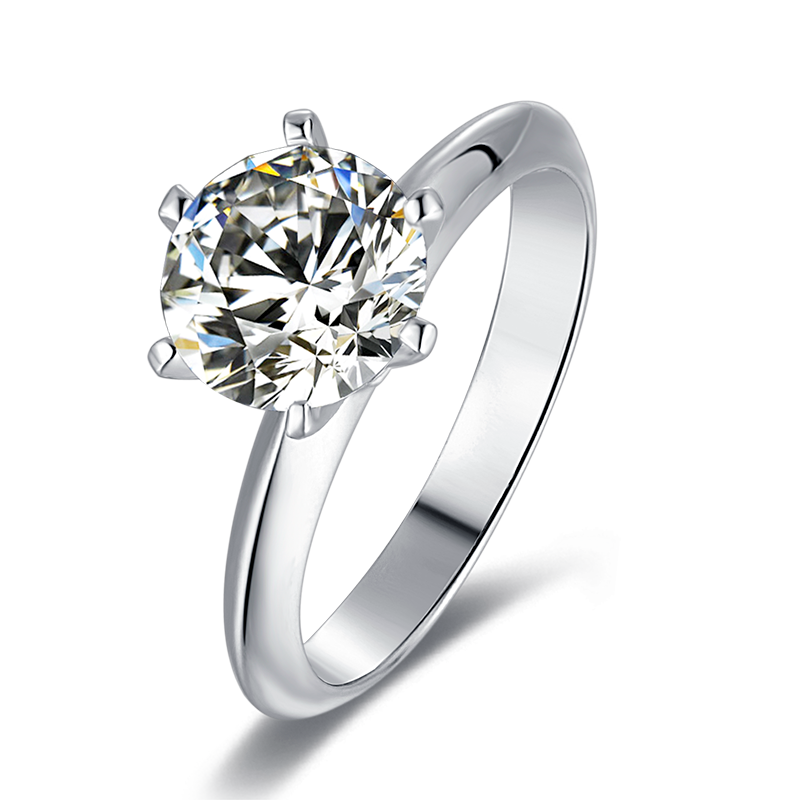 2ct 6 Claw Setting Moissanite Ring