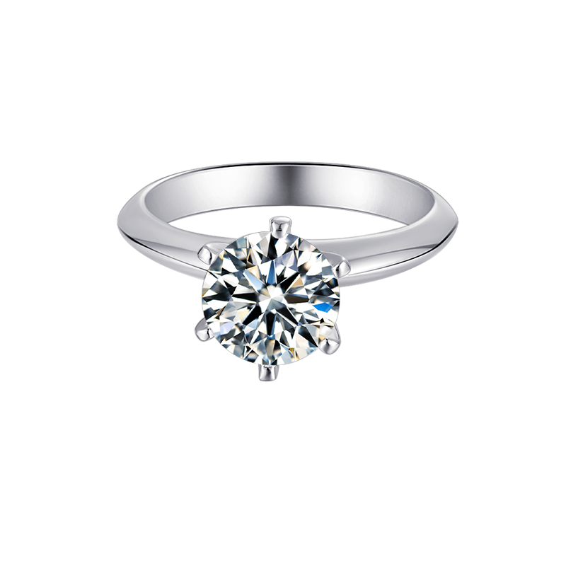 2ct 6 Claw Setting Moissanite Ring