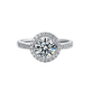 1ct Round 4 Claw Cut Moissanite Ring