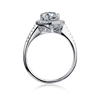 1ct Round 4 Claw Cut Moissanite Ring