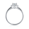 Round Halo 0.5ct Moissanite Ring