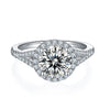 2ct Round Halo Moissanite Ring