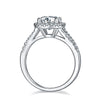 2ct Round Halo Moissanite Ring