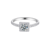 Square Halo 0,50ct Moissanite Ring