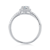 Square Halo 0,50ct Moissanite Ring