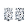 Oval Solitaire Moissanite Earrings