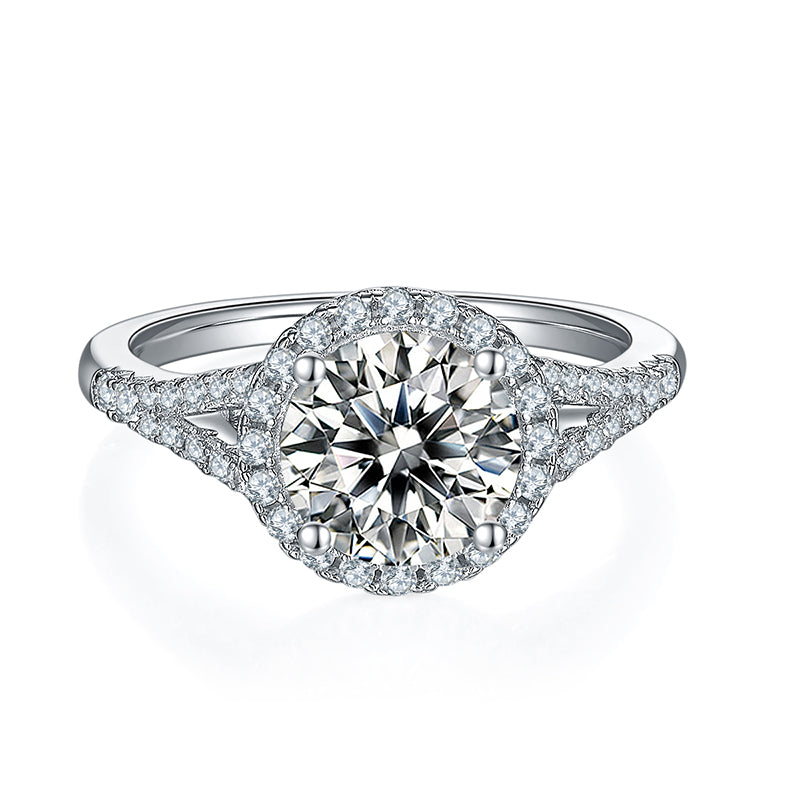 2ct Moissanite Split Band Ring