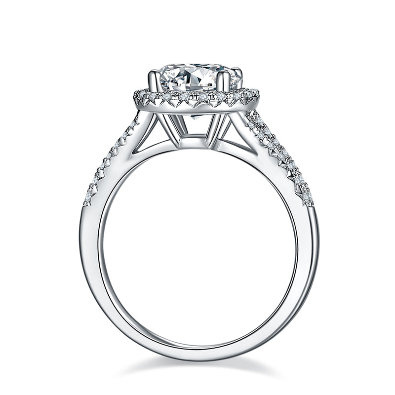 2ct Moissanite Split Band Ring