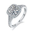 2ct Halo Round Moissanite Ring