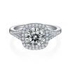 2ct Halo Round Moissanite Ring