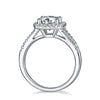 2ct Halo Round Moissanite Ring