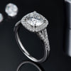 2ct Halo Round Moissanite Ring