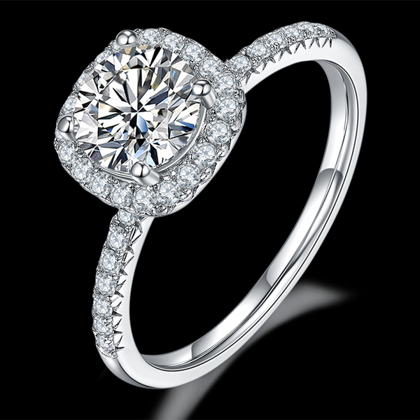 Cushion Cut Moissanite Ring 