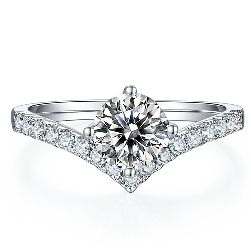 Silver Moissanite Ring