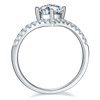 Silver Moissanite Ring