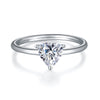 Trillion Cut Solitare Moissanite Ring.