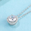 Round Cut Moissanite Necklace.