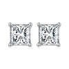 Princess Cut Moissanite Stud Earrings.